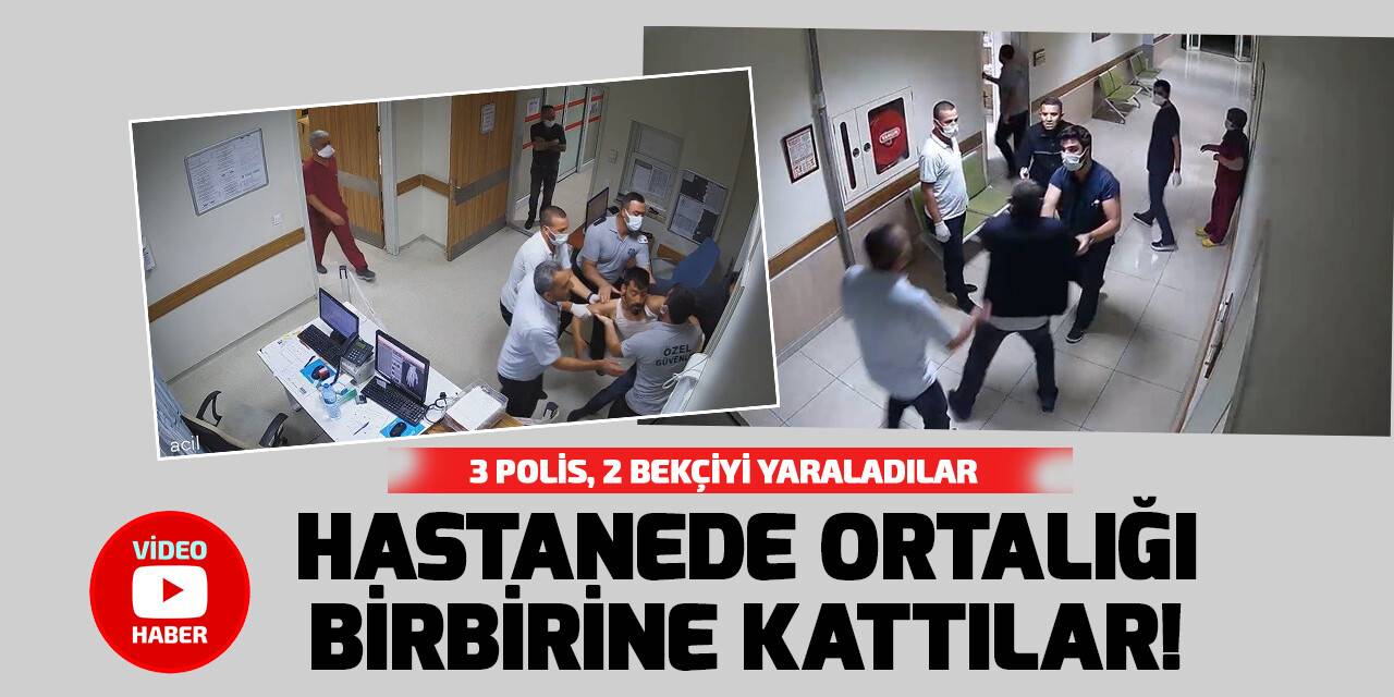 Konya'da hastanede sağlıkçılara ve polise saldırı