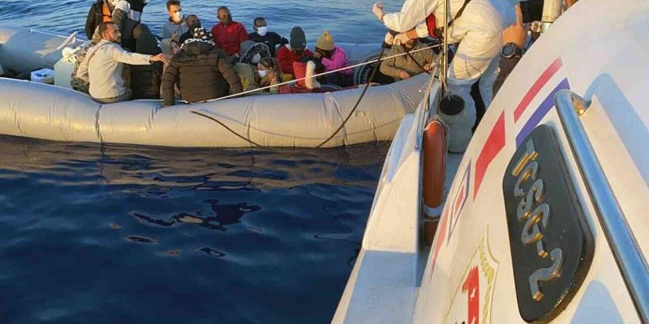 Marmaris’te 27 göçmen kurtarıldı
