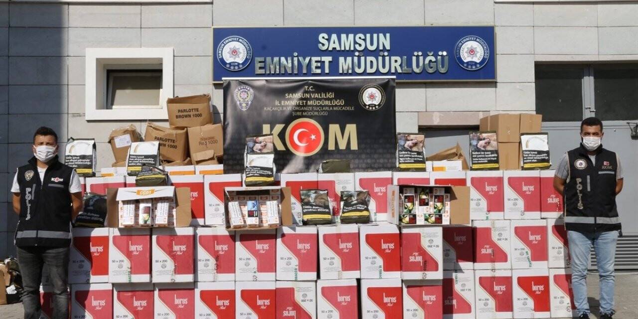 4 milyon 230 bin dal bandrolsüz boş makaron ele geçirildi: 2 gözaltı
