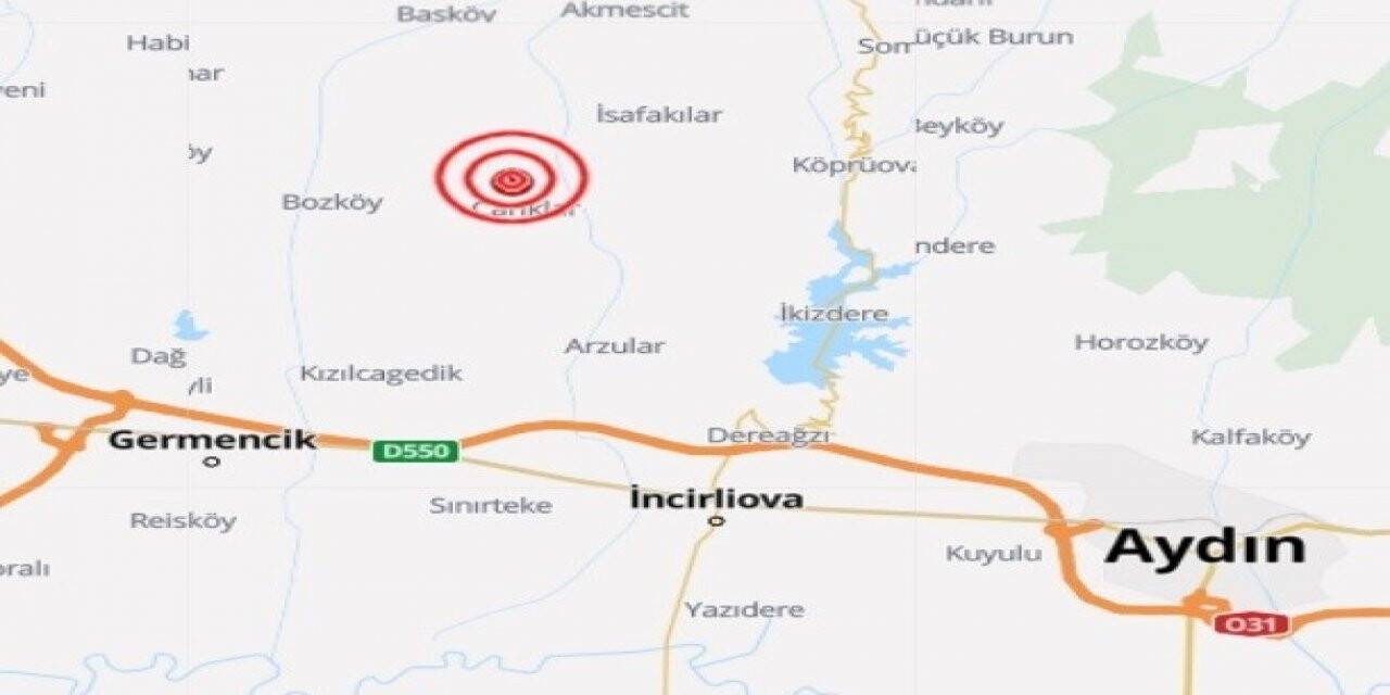 Aydın’da 3.3 şiddetinde deprem