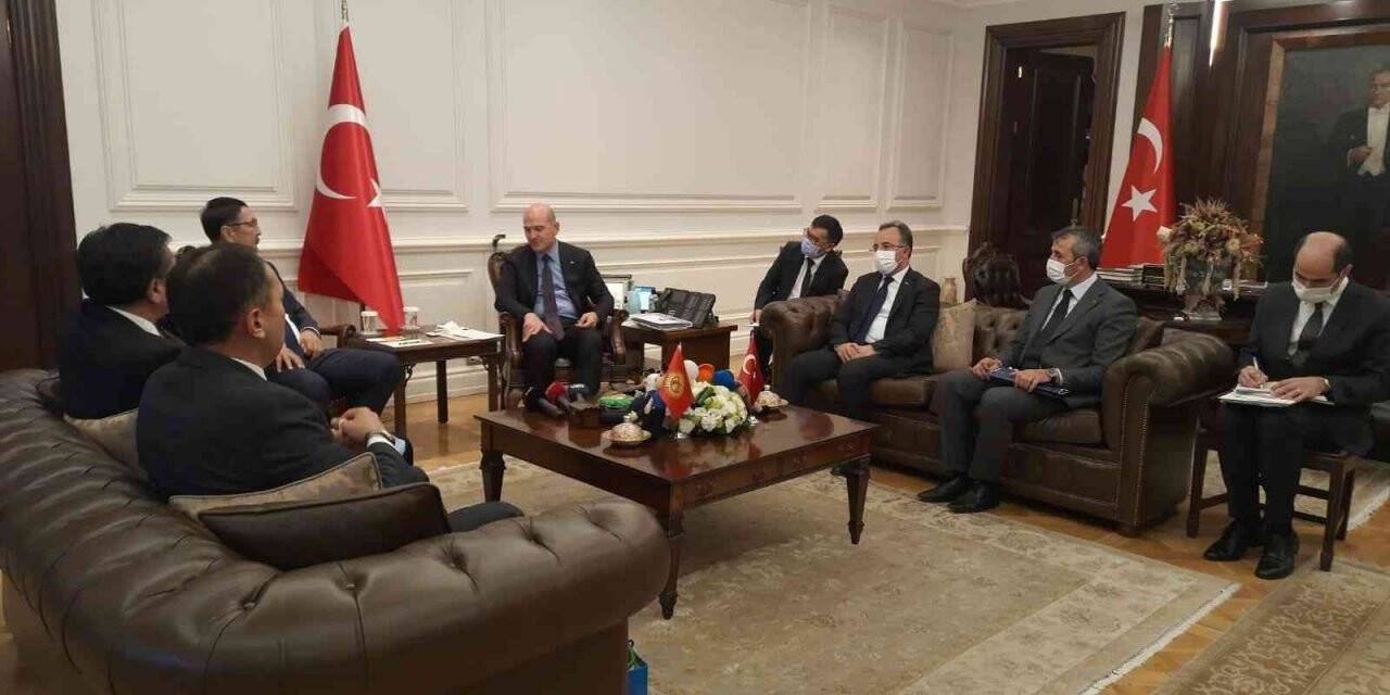 Bakan Soylu, Kırgızistan Acil Durumlar Bakanı Boobek Azikeev’i kabul etti