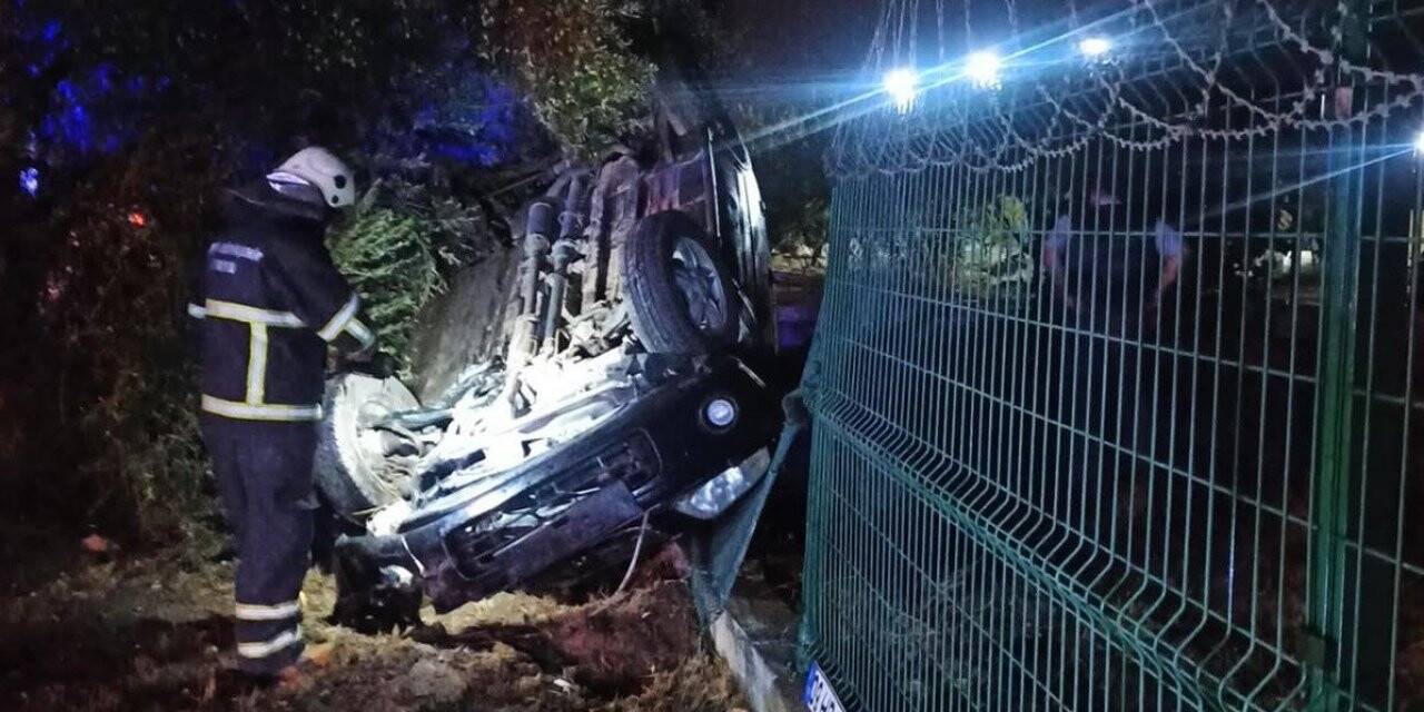 Aydın’da otomobil takla attı: 2 yaralı