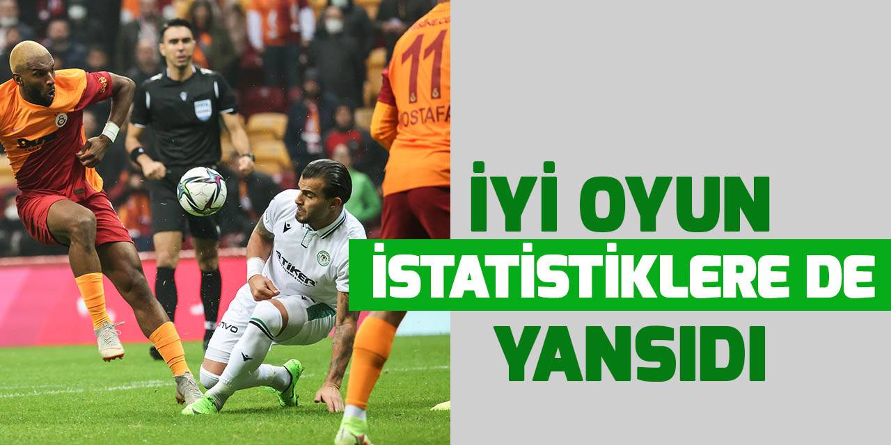 Konyaspor'da iyi oyun istatistiklere de yansıdı