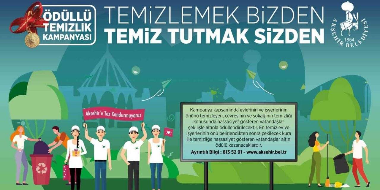 Akşehir Belediyesi’nden ödüllü temizlik kampanyası