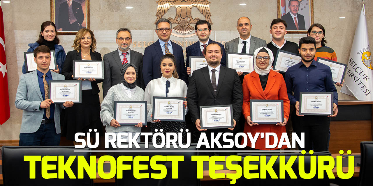 SÜ Rektörü Prof. Metin Aksoy'dan TEKNOFEST teşekkürü