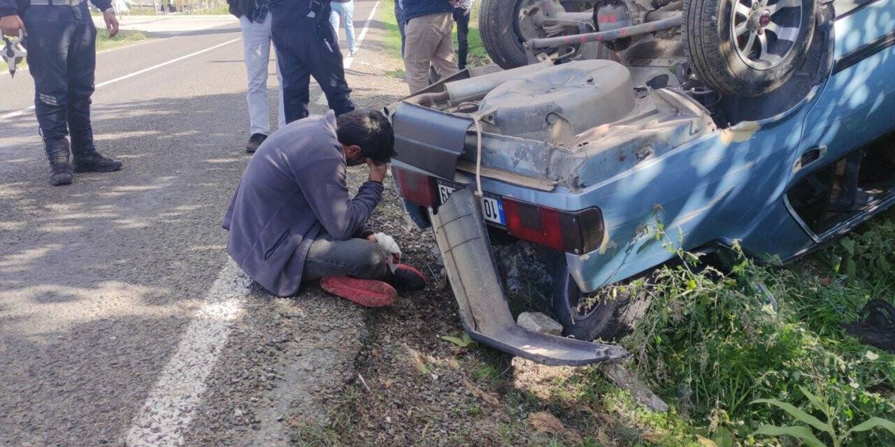 Hurdaya dönen aracının başında gözyaşı döktü