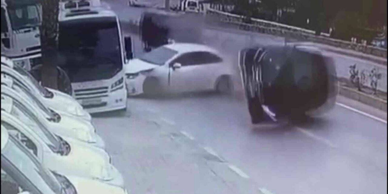 Bodrum’daki kaza güvenlik kamerasına yansıdı