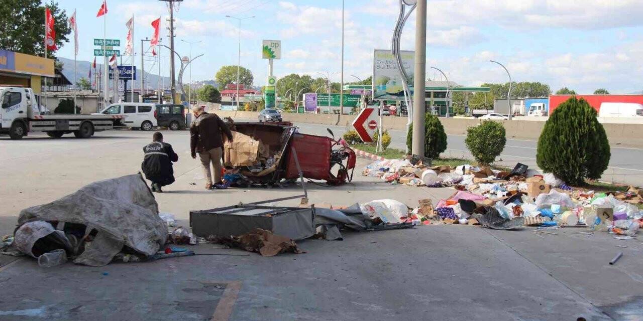 Akaryakıt istasyonundaki feci kaza kamerada