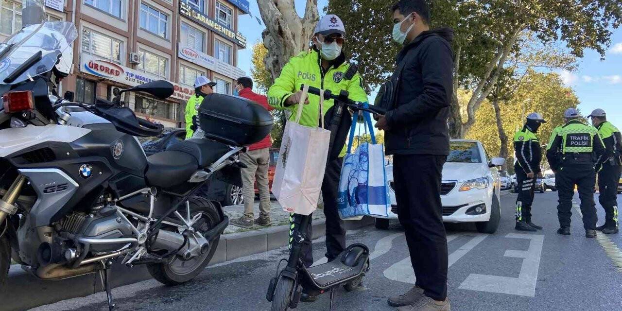Kurallara uymayan elektrikli scooter sürücülerine ceza yağdı