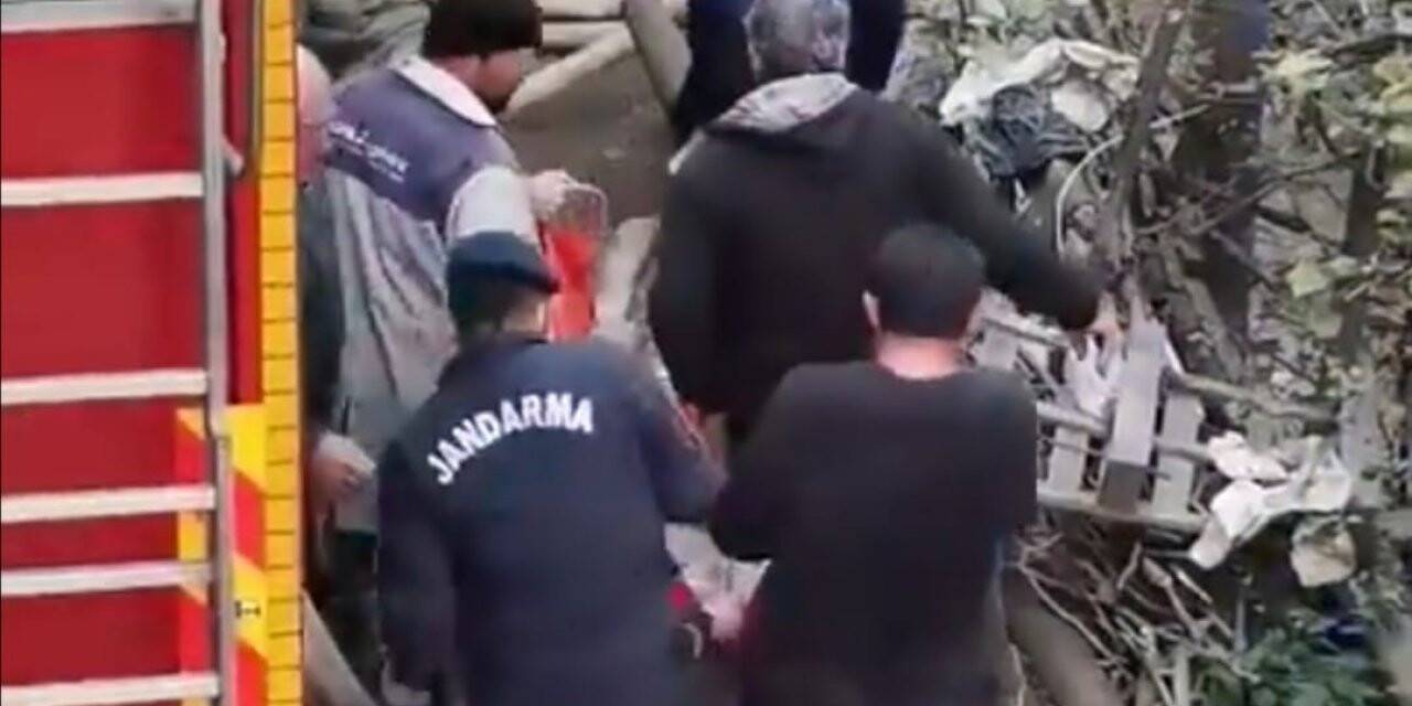 Rize’de 1 kişinin öldüğü yangında patlama anı kameraya yansıdı
