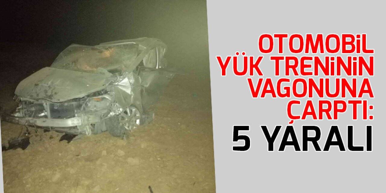 Konya'da kaza! Otomobil yük treninin vagonuna çarptı: 5 yaralı