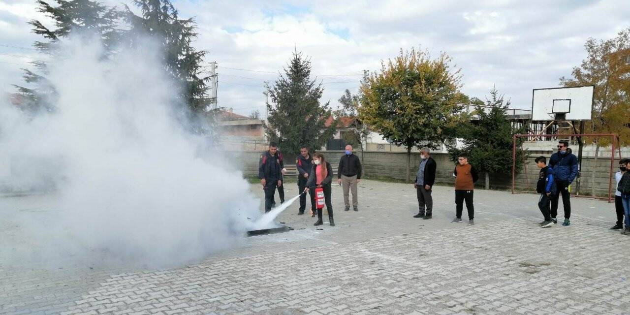 Kulu’da yangın tatbikatı gerçekleştirildi