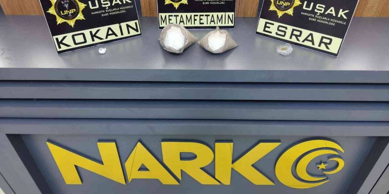 Uşakta narkotik ekipleri 500 bin TL değerinde uyuşturucu ele geçirdi
