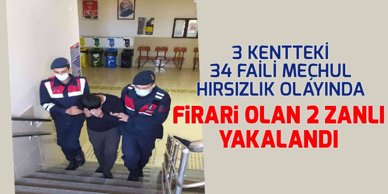 Konya dahil 3 şehirdeki 34 faili meçhul hırsızlık olayında firari olan 2 zanlı yakalandı