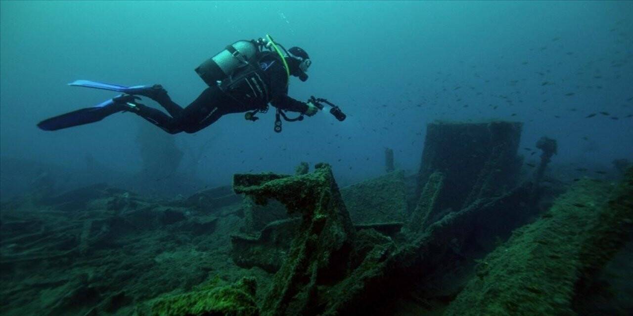 1. Dünya Savaşı'nın bitişinin 103. yılında Çanakkale'deki batık görüntülendi