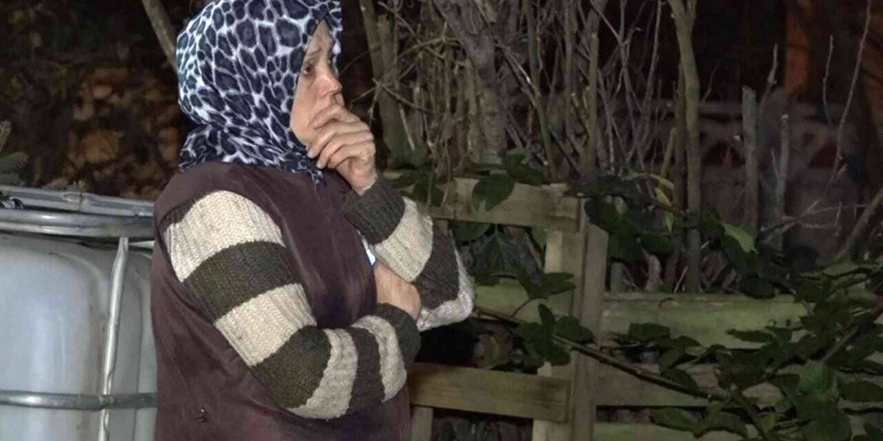 Evinin yanışını çaresizce izledi