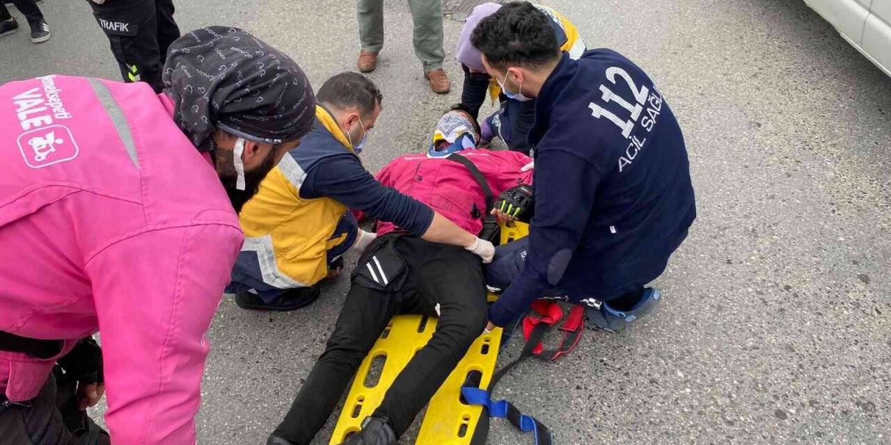 Ataşehir’de motokuryenin sinyal hatası: 1 yaralı