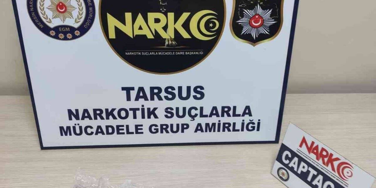 Tarsus’ta 474 uyuşturucu hap ele geçirildi