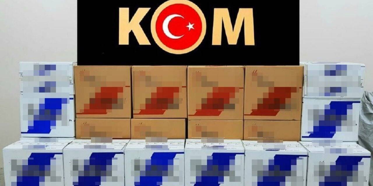 Çorum’da 400 bin adet makaron yakalandı