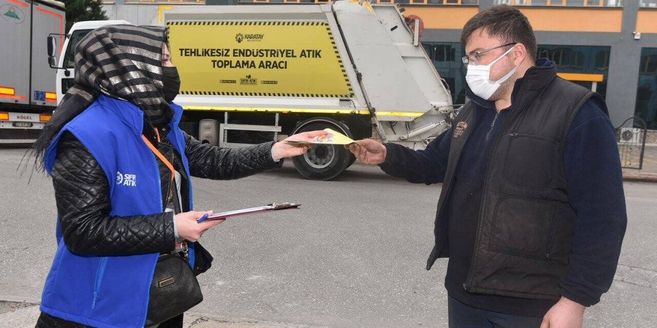 Karatay Belediyesi, sanayilerdeki endüstriyel atıkları topluyor