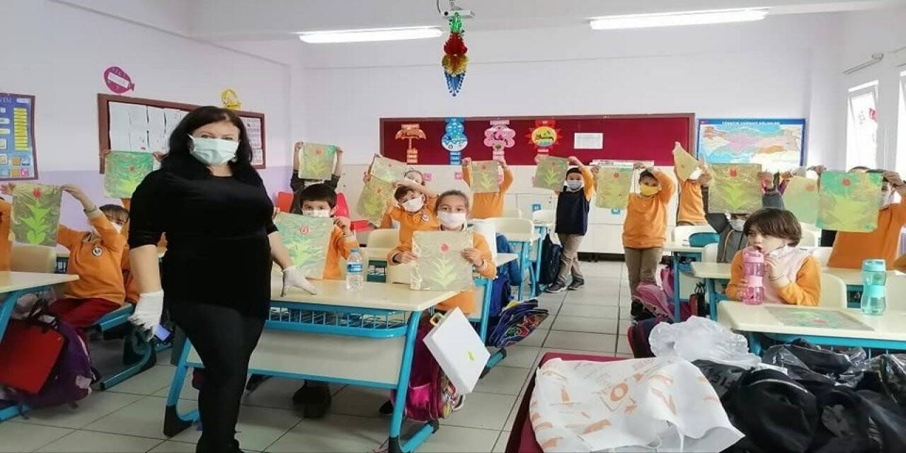 Çocuklar ‘ebru’yu sevdi