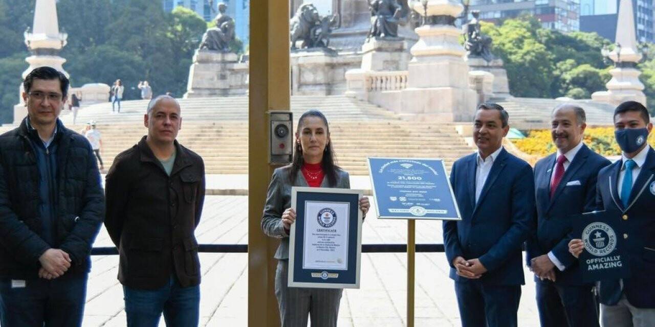 Mexico City, dünyada en çok ücretsiz WiFi noktasına sahip kent olarak Guinness Rekorlar Kitabı’nda