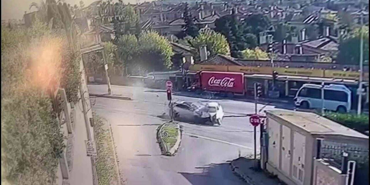 Tuzla’da baba ve oğulun öldüğü feci kaza kamerada