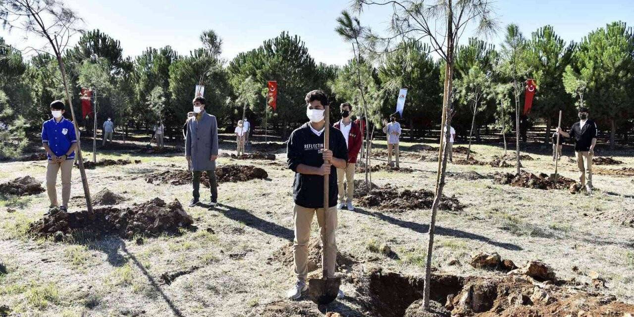 Antalya OSB Teknik Koleji öğrencileri fidan dikti