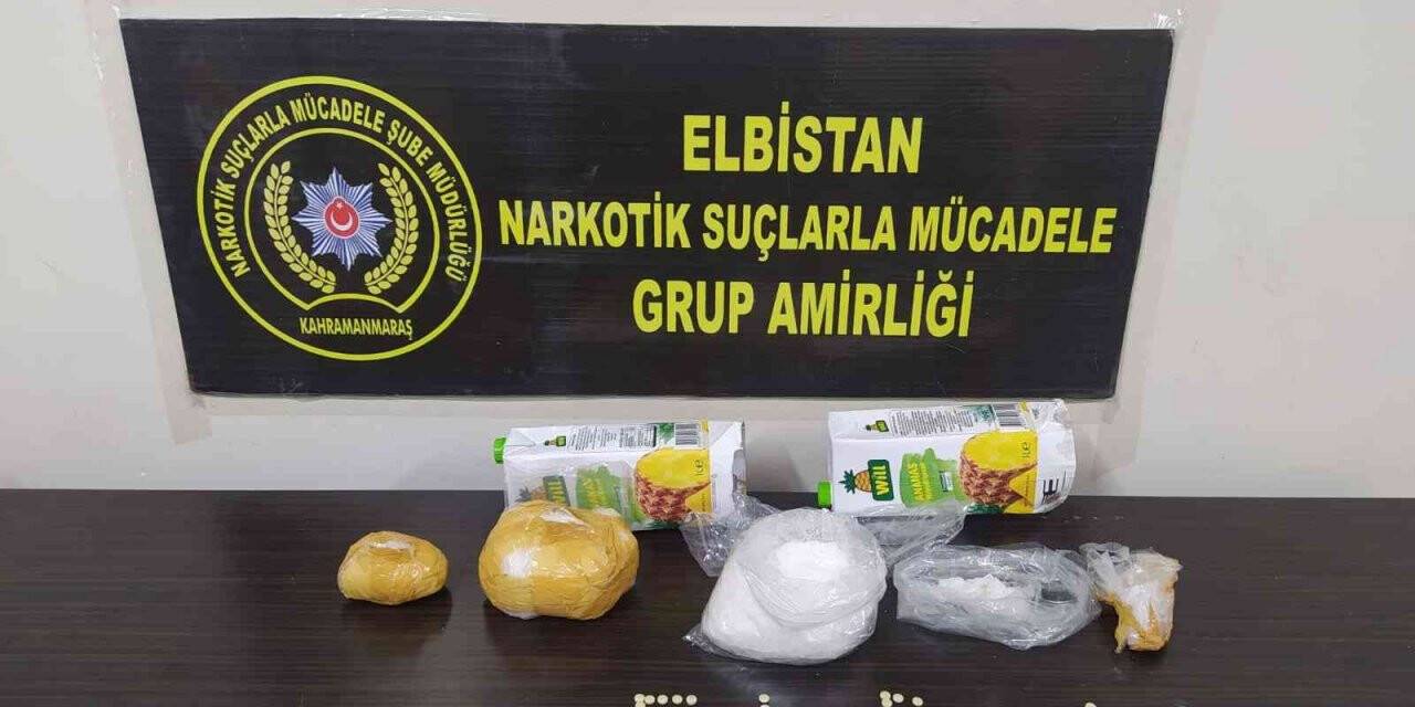 Meyve suyu kutusuna gizlenen uyuşturucuya 3 tutuklama
