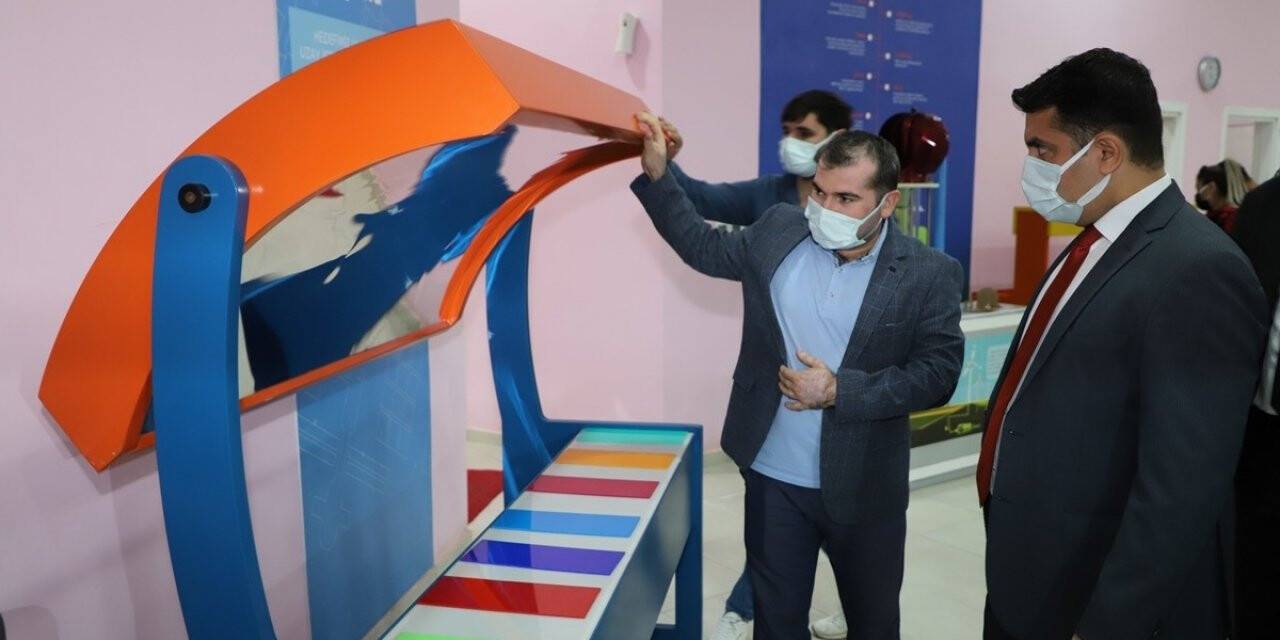 Kaymakam Tunç, İsmail Ebul - iz El Cezeri Bilim ve Sanat Merkezinde incelemelerde bulundu