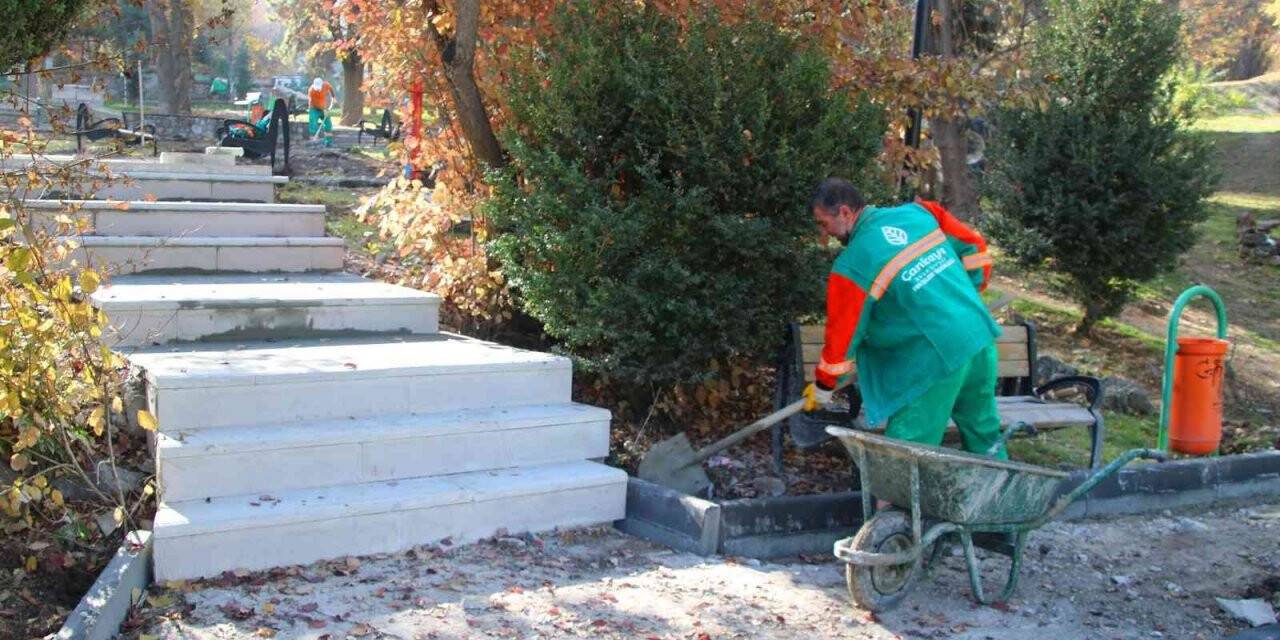 Çankaya parklarına sonbahar bakımı