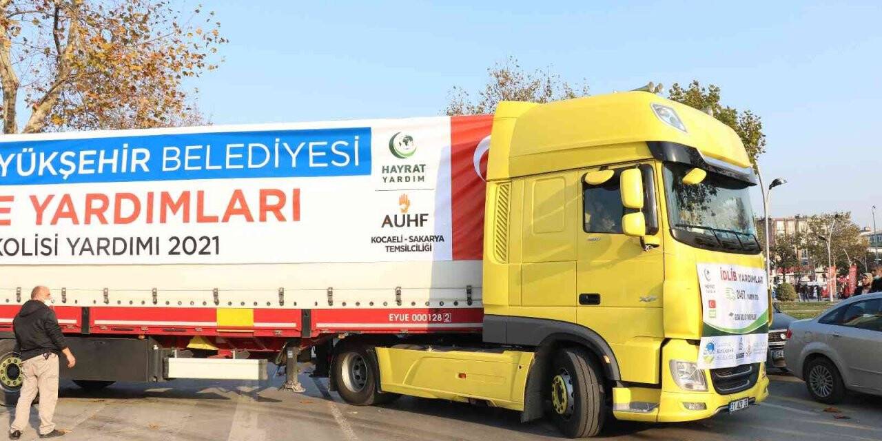 11 tır dolusu yardım İdlib’e dualarla uğurlandı