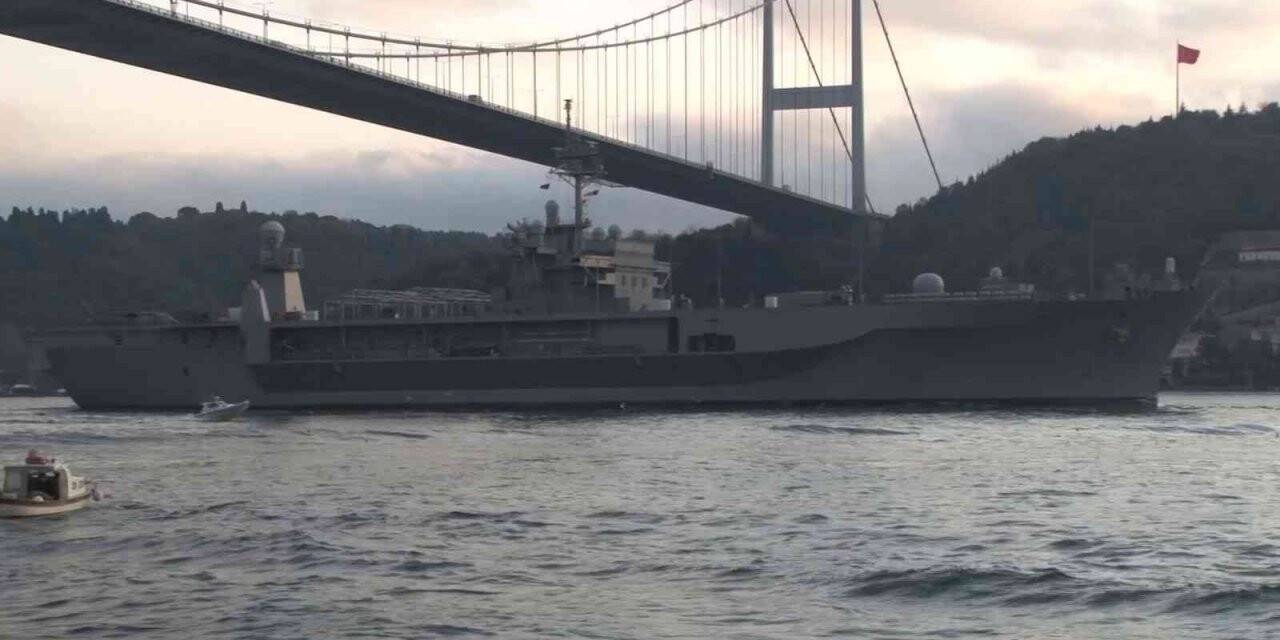 ABD savaş gemisi İstanbul Boğazı’ndan geçti