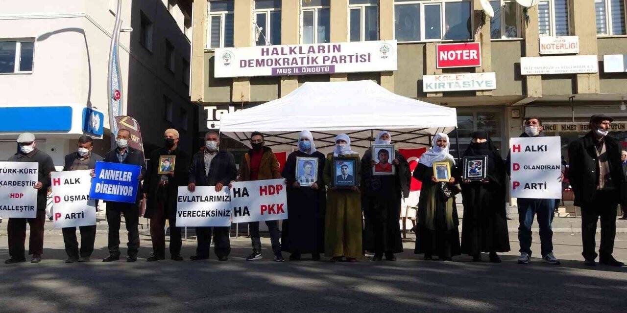 Muş’ta evlat nöbeti tutan ailelerin sayısı 20’ye yükseldi