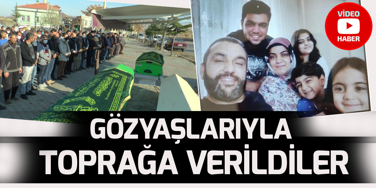 Konya'da kazada hayatını kaybeden aynı aileden 3 kişi toprağa verildi