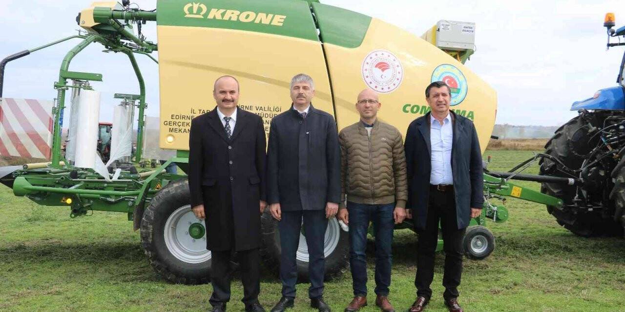 ‘Streçlemeli Kombi Rulo Balya Makinası’ Edirneli çiftçilerin kaba yem ihtiyacını karşılayacak