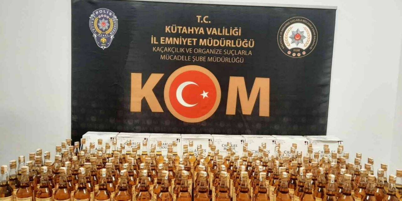 Kütahya’da 180 şişe kaçak içki ele geçirildi