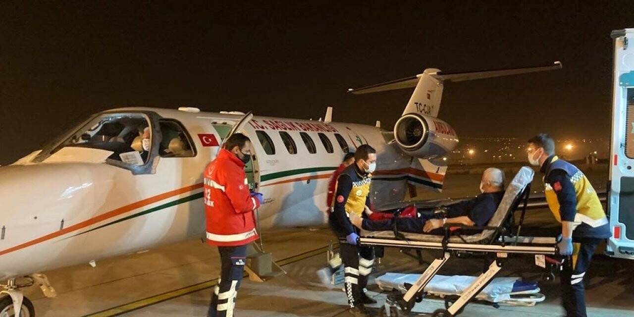 Nefes alamayan hastanın imdadına uçak ambulans yetişti