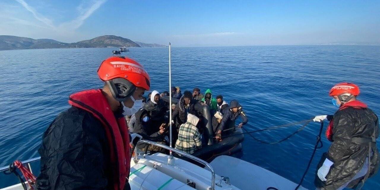 Aydın’da 68 düzensiz göçmen kurtarıldı
