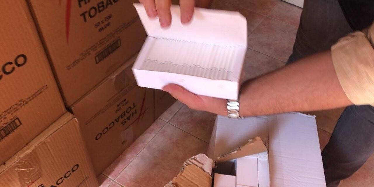 Mersin’de 1 milyon 120 bin adet bandrolsüz makaron ele geçirildi