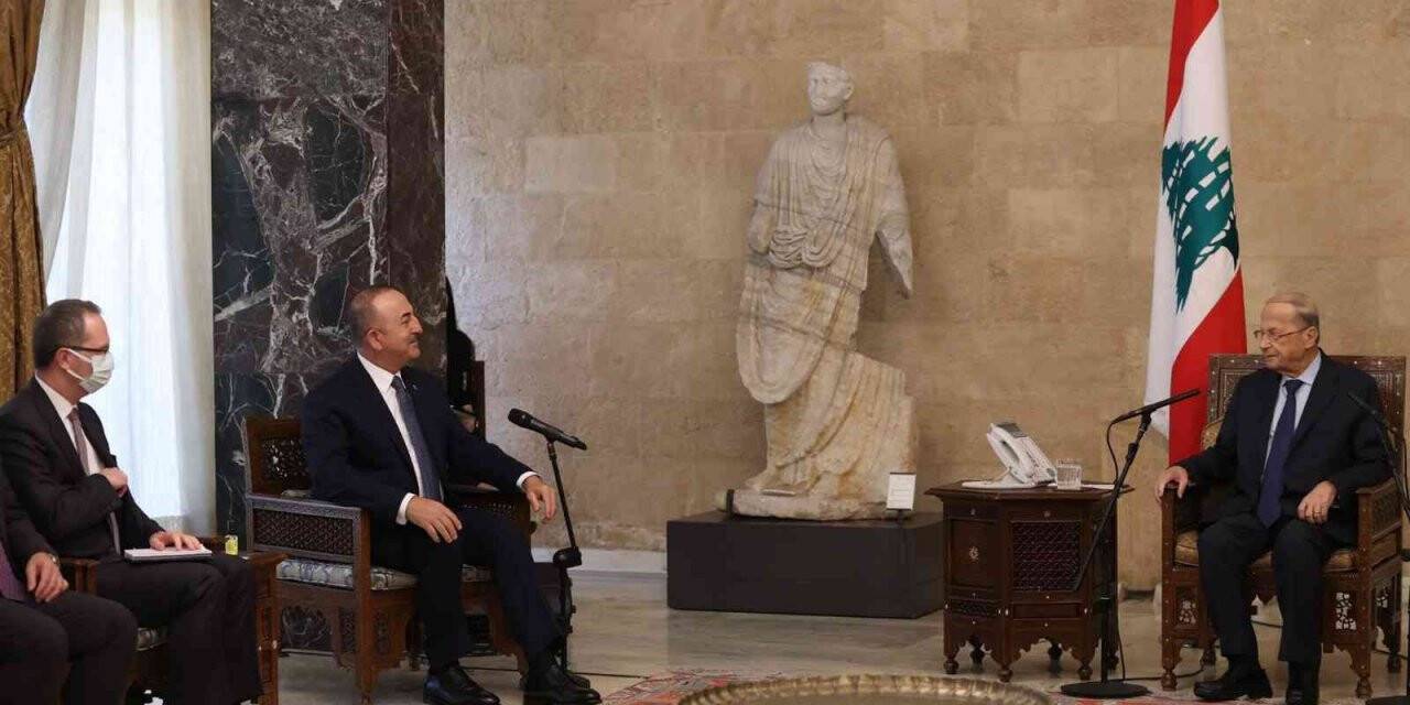 Çavuşoğlu, Lübnan Cumhurbaşkanı tarafından kabul edildi