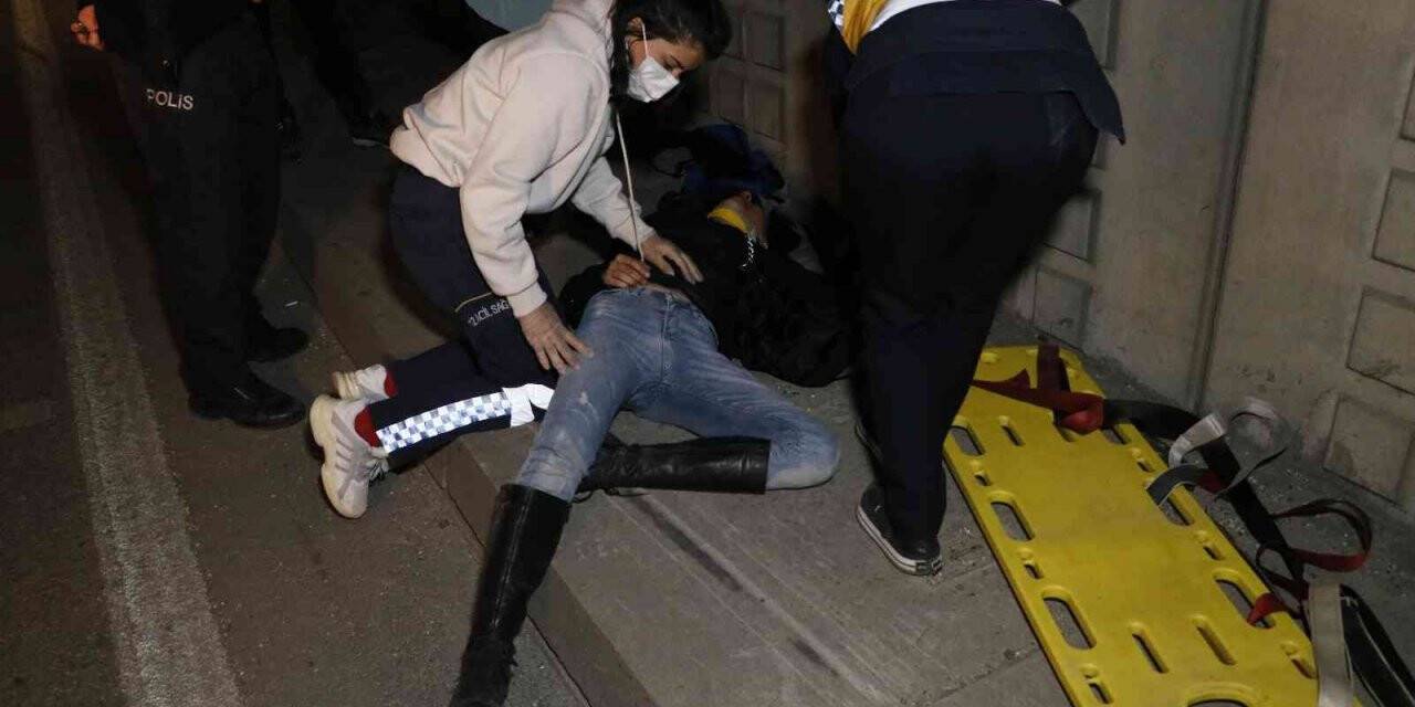 Sevgilisi tarafından terk edilen genç kız 6 metreden alt geçide atladı