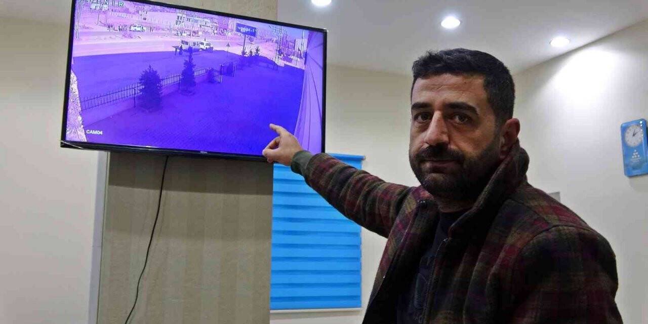 Yüksekova’da trafik kazası okulun güvenlik kamerasına yansıdı