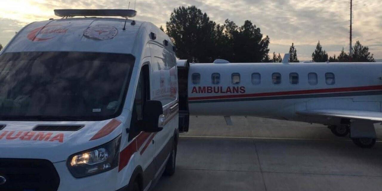 Siirt’te hasta çocuk ambulans uçakla Ankara’ya sevk edildi