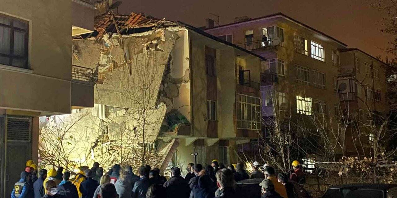 Ankara’da bir apartmanda meydana gelen patlamada, 3’ü ağır 4 kişi yaralanırken 2 kişi hayatını kaybetti