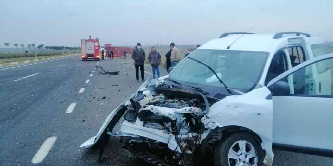 Tırla otomobil çarpıştı: 1 yaralı
