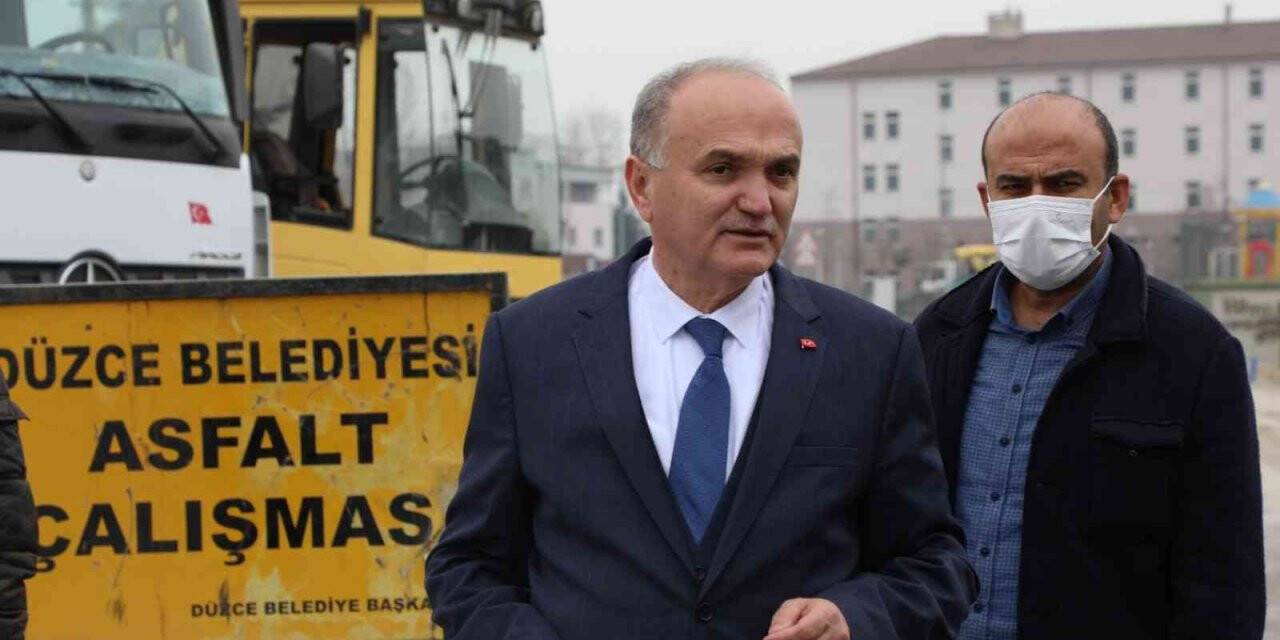 Düzce’de yol çalışmaları sürüyor