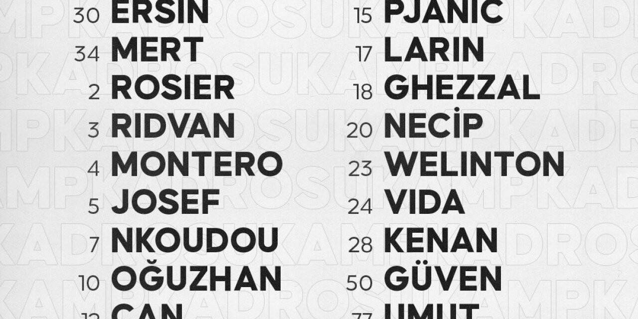 Beşiktaş’ta Alanyaspor maçı kamp kadrosu açıklandı