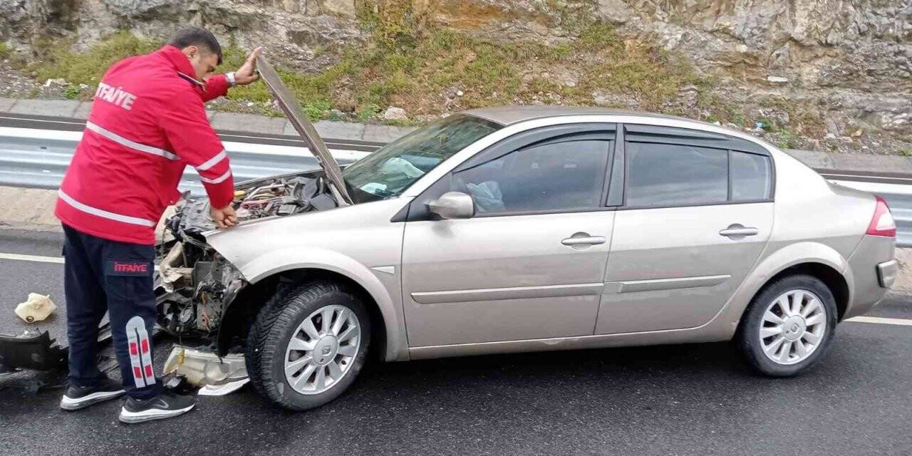 Bariyerlere çarparak durabildi