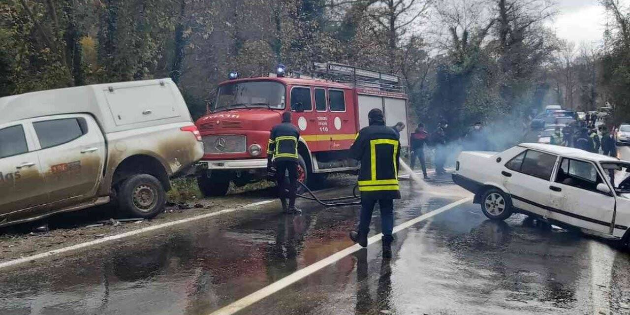 Sinop’ta iki araç çarpıştı: 7 yaralı